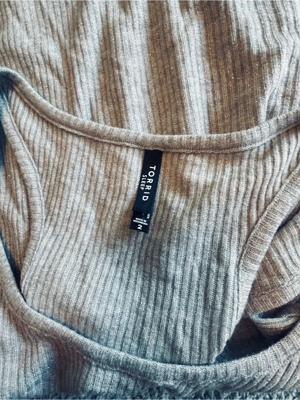 torrid Light Gray Ribbed Scoop Tank - Picture 8 of 9
